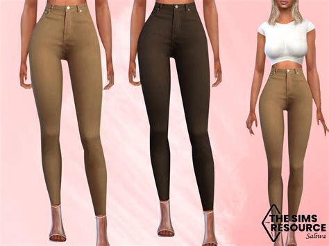 The Sims Resource Creme High Waist Pants