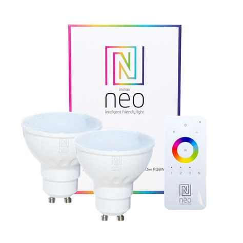 2x Immax Neo LED GU10 3 5W RGBW Zigbee ovladač 07006BD TSBOHEMIA CZ