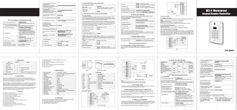 Sebury Technology W3 H ACCESS CONTROL User Manual