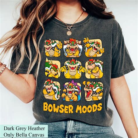 Nintendo Super Mario Bowser Moods Unisex T Shirt Bowser Boss Etsy Canada