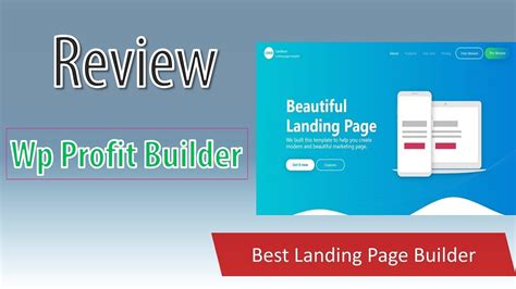 Wp Profit Builder Review Best Landing Page Builder Youtube