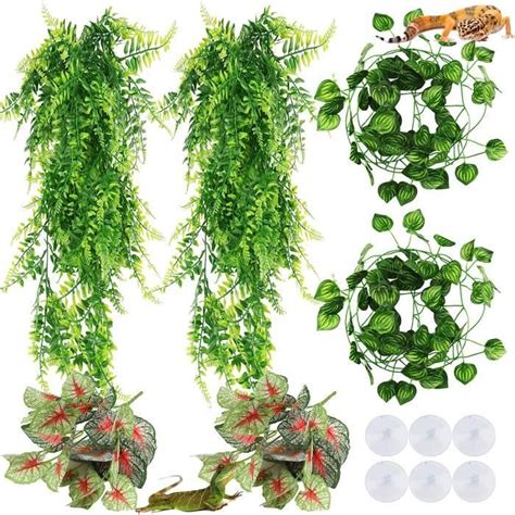 PietyPet Plante Tombante Artificielle Terrarium Plante Decoration