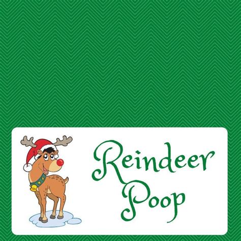 Reindeer Poop Toppers Digital Label Etsy Australia