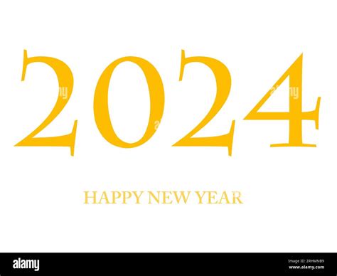 Happy New Year 2024 Text Design With Gold Letters Happy New Year 2024