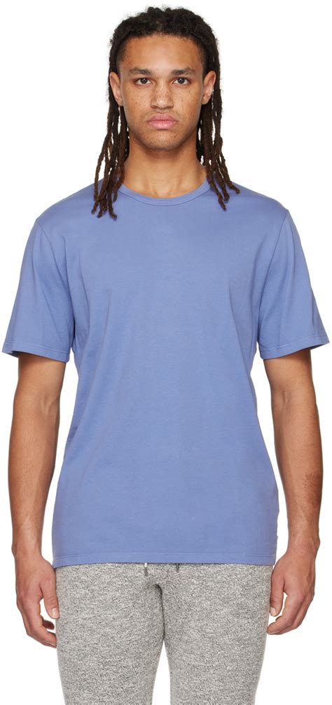 Vince Blue Garment Dye T Shirt Ssense Canada