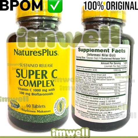 Jual Natures Plus Super C Complex Vitamin C 1000mg 60 100 Original