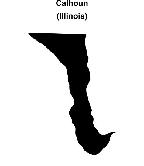 Calhoun County, Illinois blank outline map 46720727 Vector Art at Vecteezy
