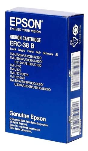 Cinta Para Impresora Epson Erc 38 Color De La Tinta Negro Mercadolibre