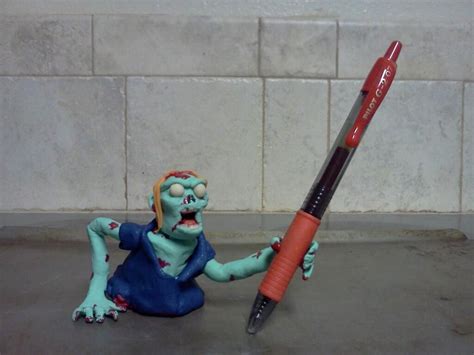 Polymer Clay Zombie Pen Holder Need I Say More