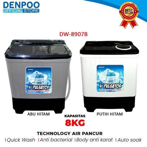 Jual MESIN CUCI 2 TABUNG DENPOO DW 8907 KAPASITAS 8KG Shopee Indonesia