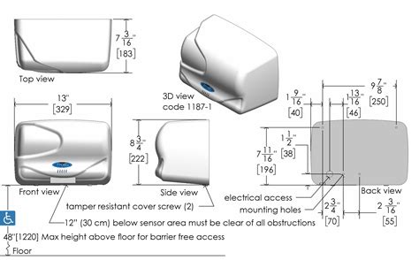 Automatic Hand Dryer 220 Volt Frost