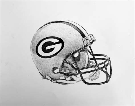 Green Bay Packers Helmet Drawing at PaintingValley.com | Explore ...