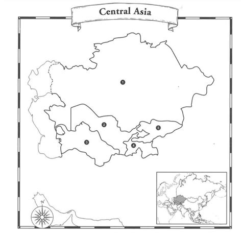 Central Asia Map Quiz Practice Diagram | Quizlet