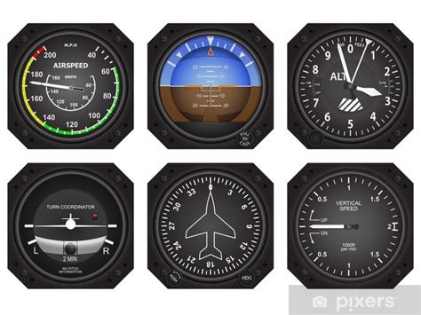 Sticker Aircraft Instruments - PIXERS.UK