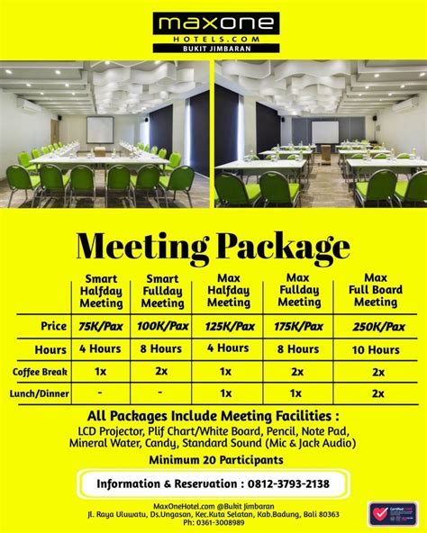 Meeting Package Maxone Hotel Jimbaran Official Website