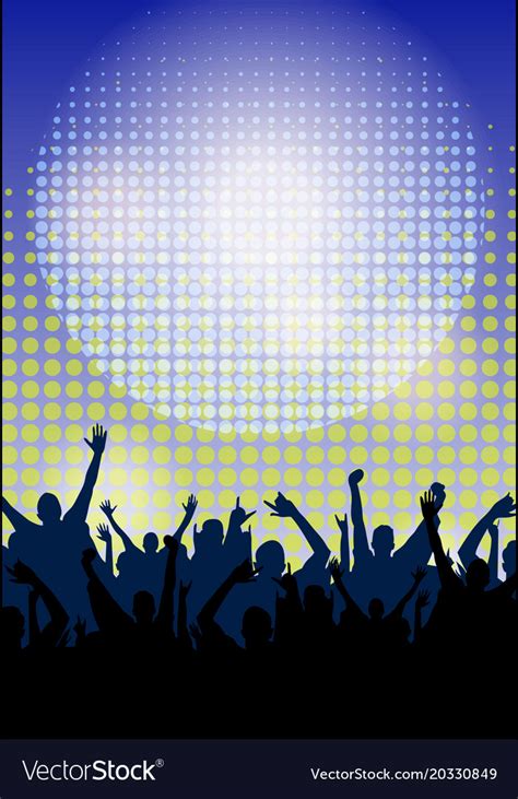 Dance party night poster background template Vector Image