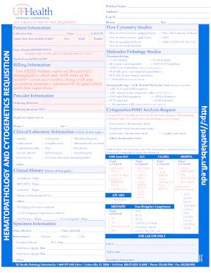 Fillable Online Pathlabs Ufl Hematopathology And Cytogenetics