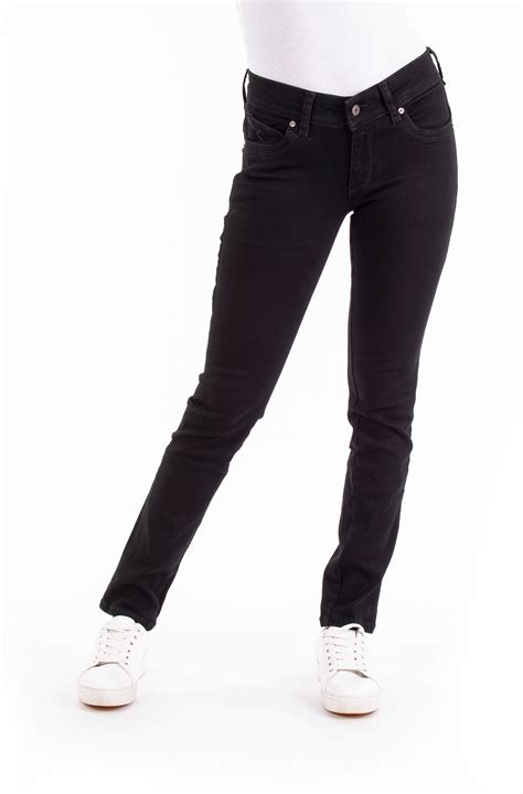 Blue Monkey Damen Jeans Laura Slim Fit In Black