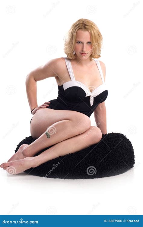 Sexy Blonde In Pin Up Pose Royalty Free Stock Image Image 5367906