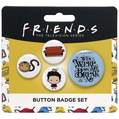 Friends Button Badge Set Of 4 Ross Pcplace