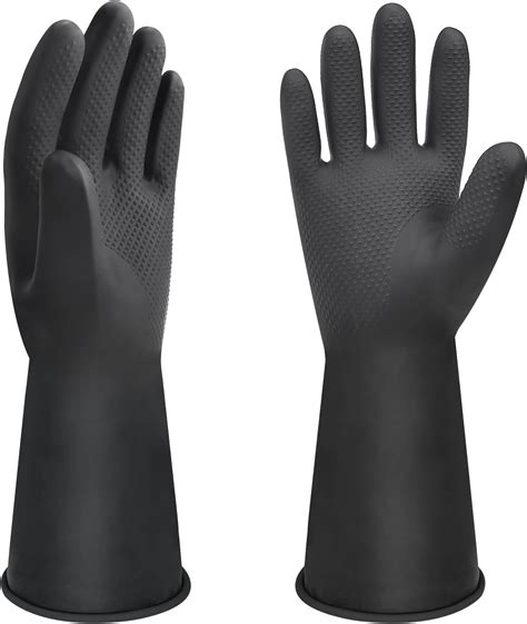 Heavy Duty Optima Tough Extra Large Rubber Gloves Industrial Flock