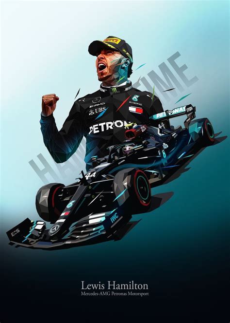 Lewis Hamilton Poster Picture Metal Print Paint By Pxlg