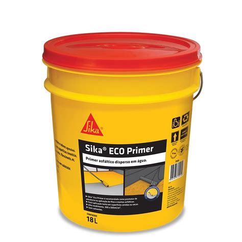 Fundo Primer Para Manta Asfaltica Sika Ecoprimer Galao 3 6L Em