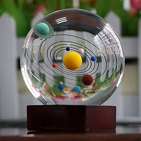 Btsky Clear Crystal Ball Sphere 80mm 3 Inch Solar System Crystal