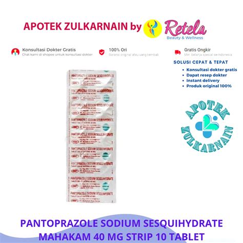 Jual Pantoprazole Sodium Sesquihydrate Mahakam Mg Strip Tablet