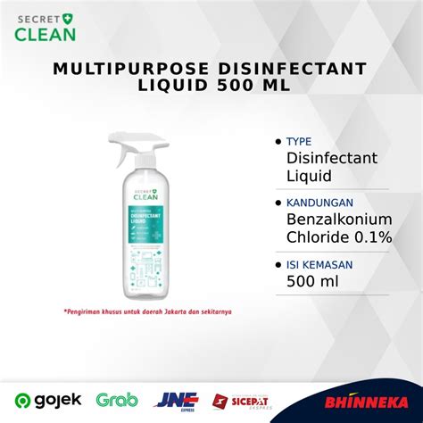 Jual Secret Clean Multipurpose Disinfectant Liquid 500 Ml Shopee