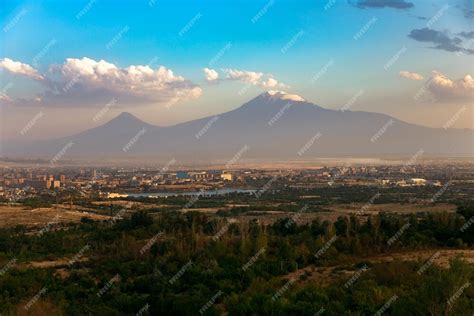 Premium Photo | Ararat mountain at the sunset