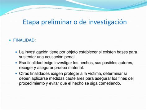 PPT ETAPA DE INVESTIGACIÓN PRELIMINAR PowerPoint Presentation