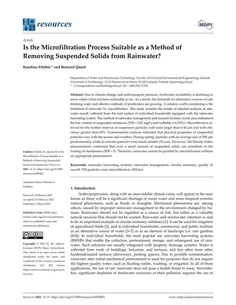 (PDF) Is the Microfiltration Process Suitable as a Method of Removing ...