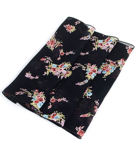 Viscose scarf with floral print print - YOKKO