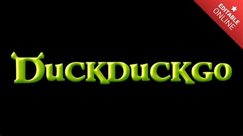 Duckduckgo Shrek Font Text Effect Generator