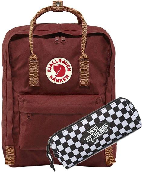 Plecak Fjallraven Kanken ox red goose eye piórnik Vans ox red