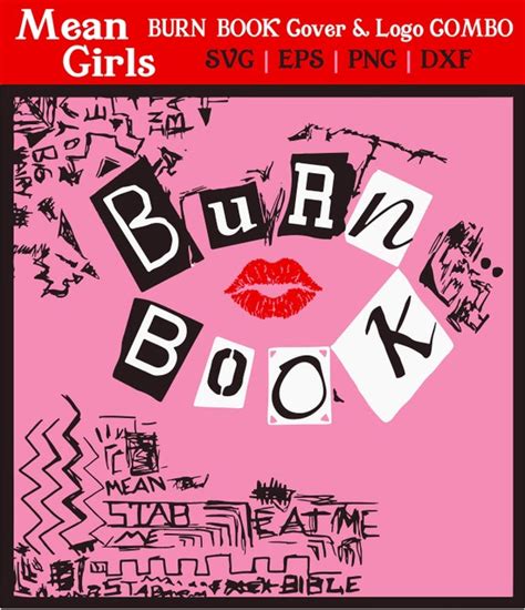 Mean Girls Burn Book Cover And Logo Combo Svg Digital Etsy