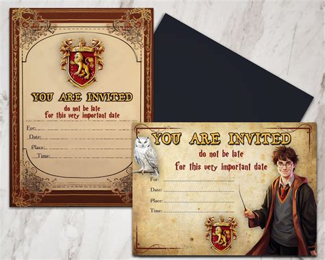 Invitación imprimible de Harry Potter plantilla de invitación Etsy México