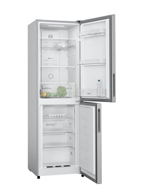 Bosch KGN27NLFAG 183cm Tall Frost Free Fridge Freezer in Silver | 55cm ...