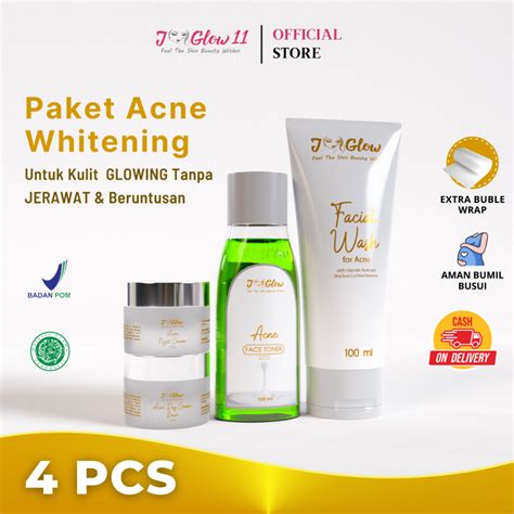 Jual Jglow Skincare Paket Acne Solution Perawatan Wajah Berjerawat