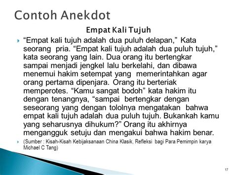 Contoh Cerita Anekdot Pendek Kompas Sekolah