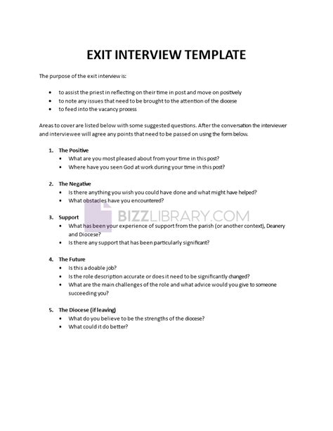 Exit Interview Guide