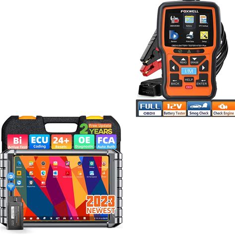 Foxwell Nt301 Plus 2 In1 Obd2 Scanner Battery Tester With Foxwell Bluetooth Nt909