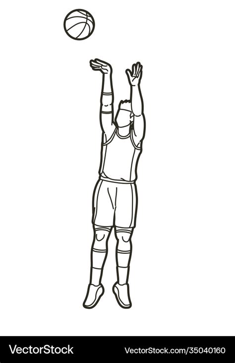 Basketball Player Outline