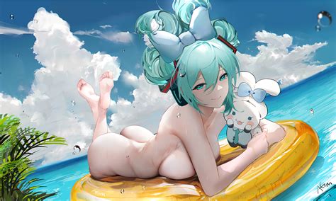 Hatsune Miku Cinnamoroll And Cinnamiku Vocaloid And 2 More Drawn By