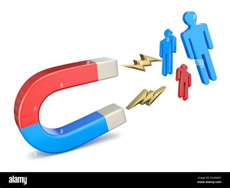 Magnet Attracting People 3d Stock Photo Alamy