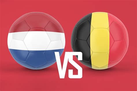 Premium Photo | Netherlands vs belgium football