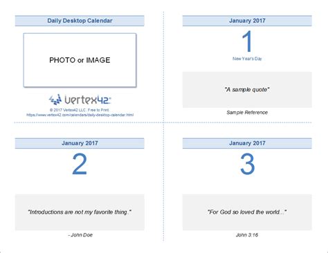 Desktop Calendar Printables For Free