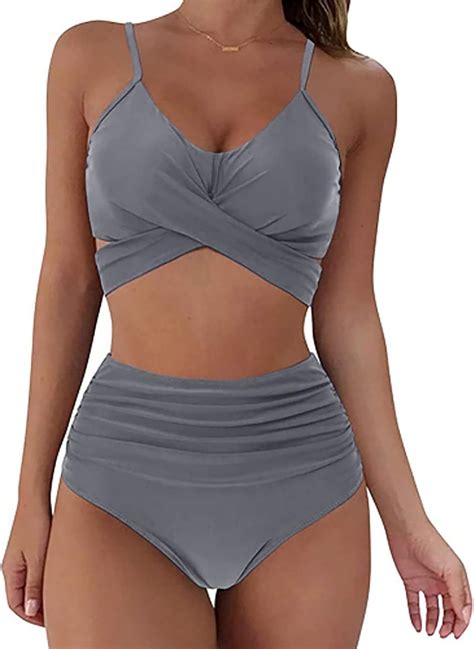 Tables Damen Zweiteiliger Bikini High Waist Hose Bauchweg Bikinis