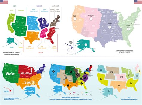 Time zone map usa with clocks - clickspolf
